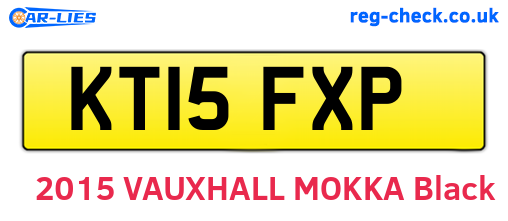 KT15FXP are the vehicle registration plates.