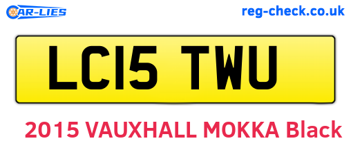 LC15TWU are the vehicle registration plates.