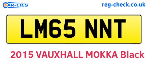LM65NNT are the vehicle registration plates.