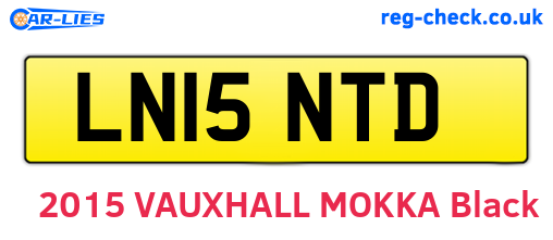 LN15NTD are the vehicle registration plates.