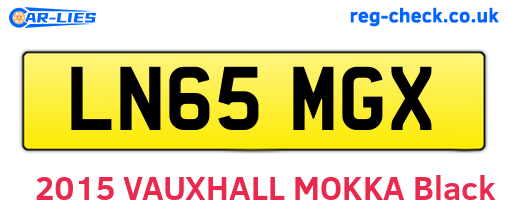 LN65MGX are the vehicle registration plates.