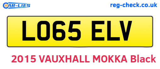 LO65ELV are the vehicle registration plates.