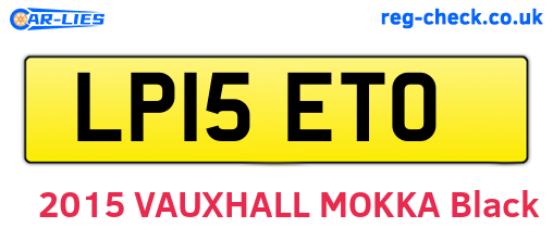 LP15ETO are the vehicle registration plates.