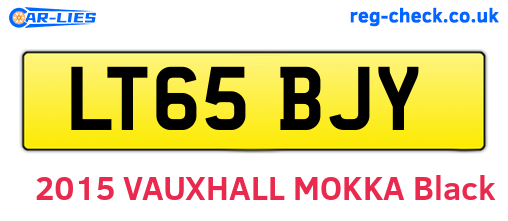 LT65BJY are the vehicle registration plates.