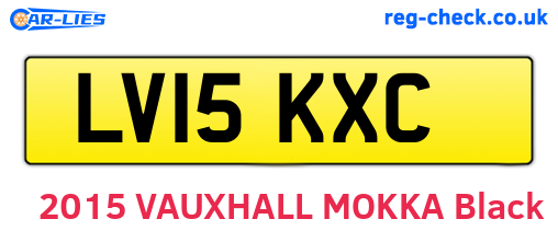 LV15KXC are the vehicle registration plates.
