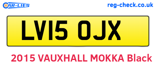 LV15OJX are the vehicle registration plates.