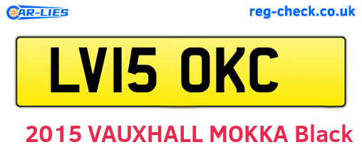 LV15OKC are the vehicle registration plates.