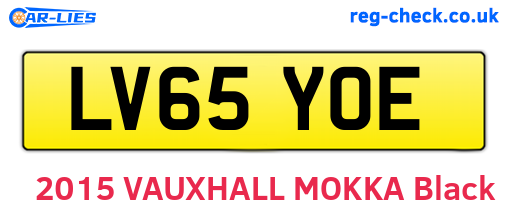 LV65YOE are the vehicle registration plates.
