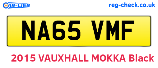 NA65VMF are the vehicle registration plates.