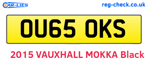 OU65OKS are the vehicle registration plates.