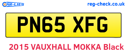 PN65XFG are the vehicle registration plates.
