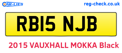 RB15NJB are the vehicle registration plates.