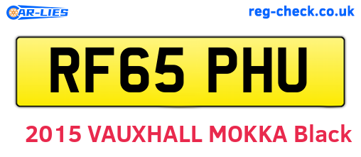 RF65PHU are the vehicle registration plates.