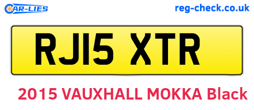 RJ15XTR are the vehicle registration plates.