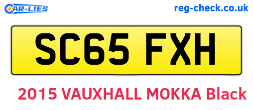 SC65FXH are the vehicle registration plates.