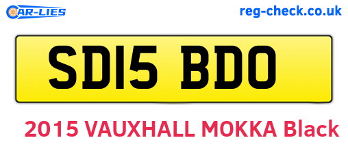 SD15BDO are the vehicle registration plates.