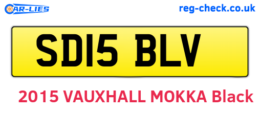 SD15BLV are the vehicle registration plates.