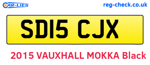 SD15CJX are the vehicle registration plates.