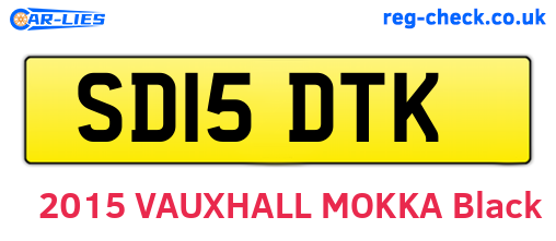 SD15DTK are the vehicle registration plates.