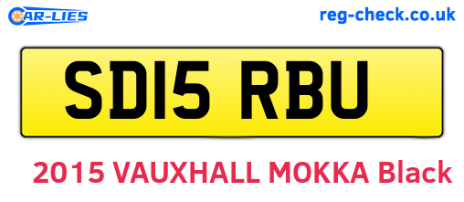 SD15RBU are the vehicle registration plates.