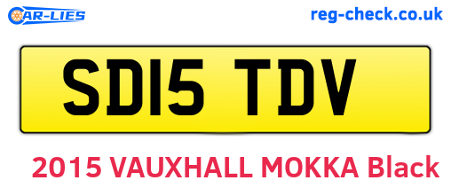 SD15TDV are the vehicle registration plates.