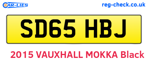 SD65HBJ are the vehicle registration plates.