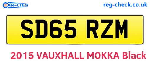 SD65RZM are the vehicle registration plates.