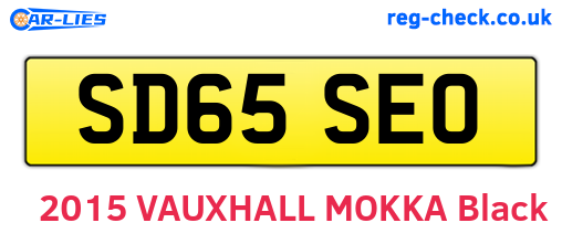 SD65SEO are the vehicle registration plates.