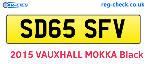 SD65SFV are the vehicle registration plates.