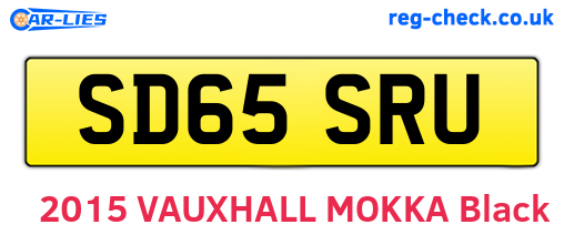 SD65SRU are the vehicle registration plates.