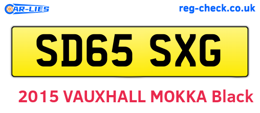 SD65SXG are the vehicle registration plates.