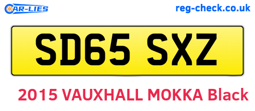 SD65SXZ are the vehicle registration plates.