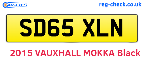 SD65XLN are the vehicle registration plates.