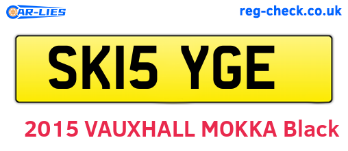 SK15YGE are the vehicle registration plates.