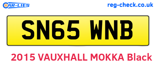 SN65WNB are the vehicle registration plates.