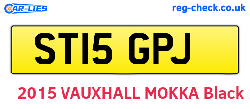 ST15GPJ are the vehicle registration plates.