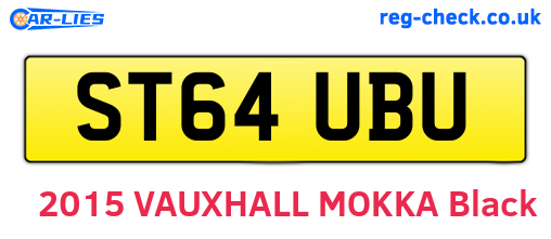 ST64UBU are the vehicle registration plates.