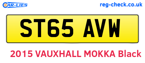 ST65AVW are the vehicle registration plates.