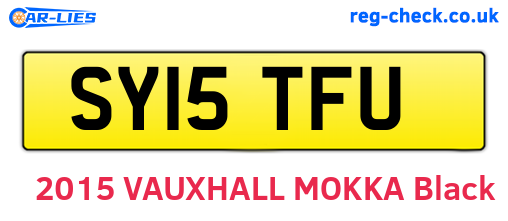 SY15TFU are the vehicle registration plates.