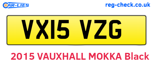 VX15VZG are the vehicle registration plates.