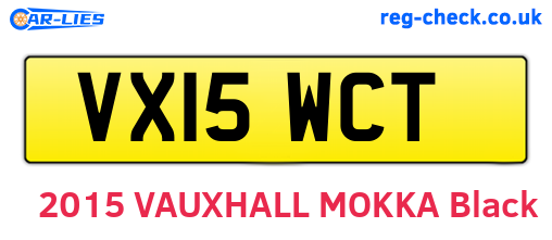VX15WCT are the vehicle registration plates.