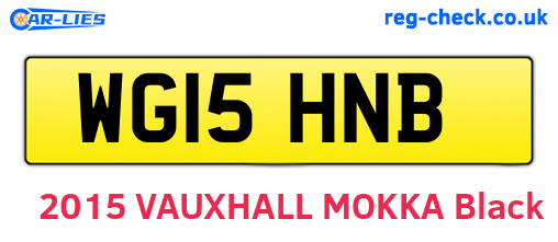 WG15HNB are the vehicle registration plates.