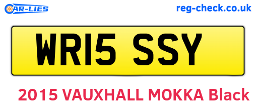 WR15SSY are the vehicle registration plates.
