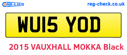 WU15YOD are the vehicle registration plates.