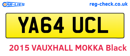 YA64UCL are the vehicle registration plates.