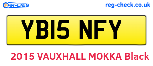 YB15NFY are the vehicle registration plates.