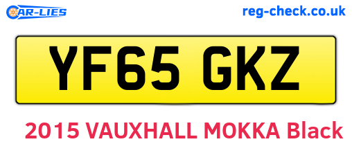 YF65GKZ are the vehicle registration plates.