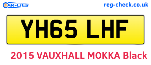 YH65LHF are the vehicle registration plates.