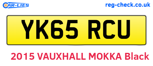 YK65RCU are the vehicle registration plates.