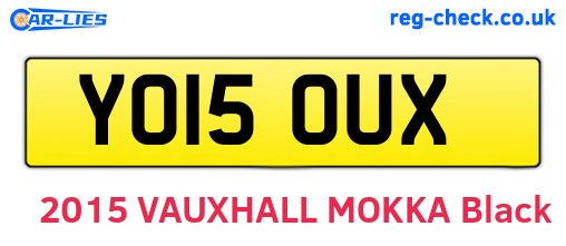 YO15OUX are the vehicle registration plates.